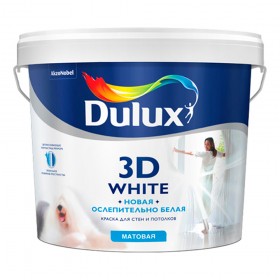 Краска Dulux 3D White матовая BW 9л