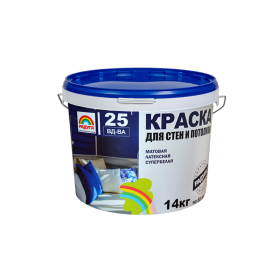 Краска для стен и потолков "Радуга-25" Протирающаяся 1,3 кг