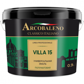 Универсальная эмаль полуматовая Arcobaleno Villa 15 0,9 л