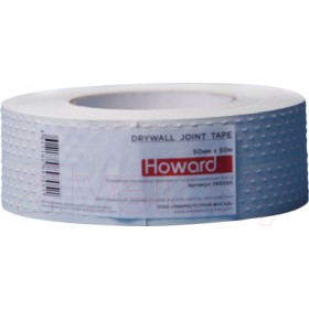 Бумажная лента с частой перфорацией HOWARD DRYWALL TAPE 50мм х 50м