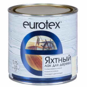 Лак яхтный EUROTEX для декоративной отделки и защиты древесины 10 л