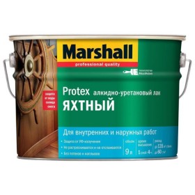 Лак Marshall PROTEX ЯХТНЫЙ полуматовый 0,75л